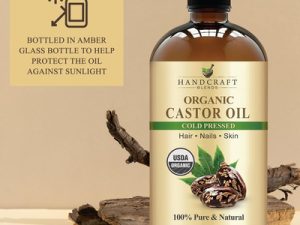 Castor Oil (Huile de Ricin) organic in glass bottle